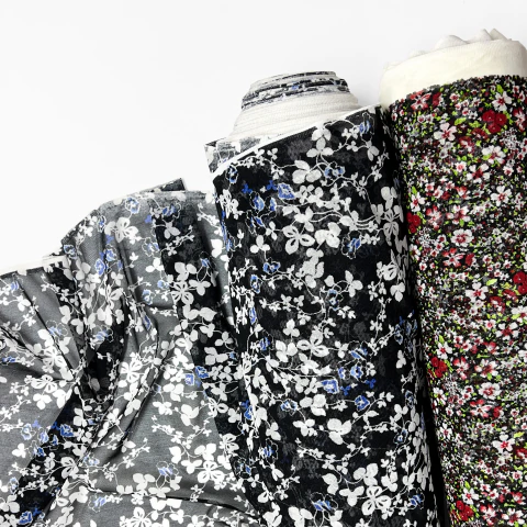 Microtul Estampado Flores - Todos los Colores