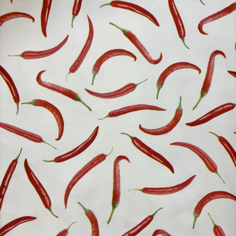 Cuerina Estampada - Pimientos