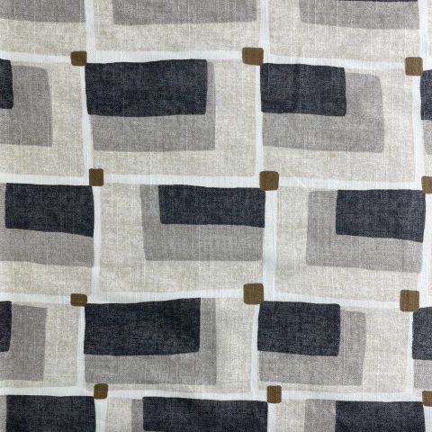 Lino Estampado - Rectángulos