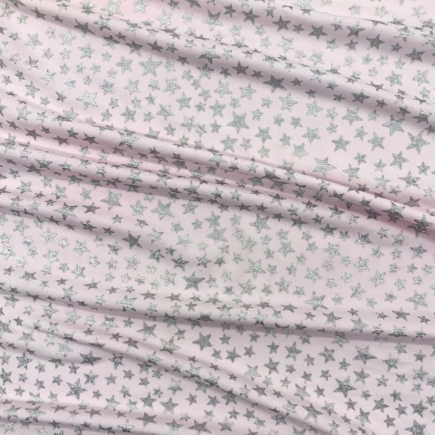 Lycra Estrellas - Rosa Bebé - comprar online