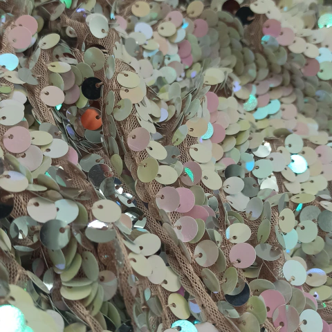 Lentejuelas Bordadas New York - Rosa Tornasol