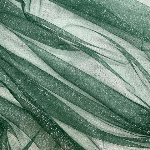 Tul con Glitter - Verde Botella - comprar online