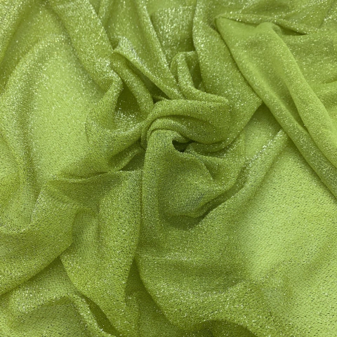 Jersey con Lurex - Verde Lima