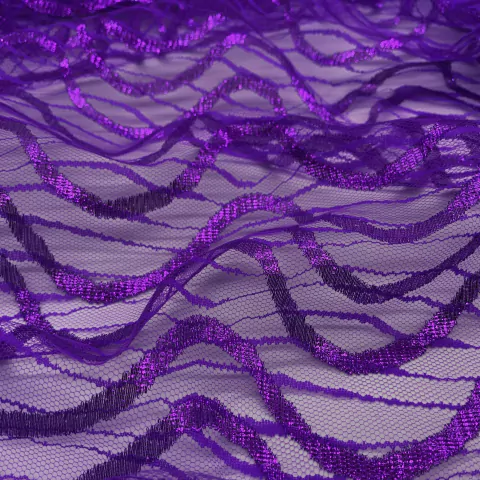 Tul Rayas con Lurex - Violeta