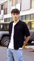 CAMISA CROCHET- NEGRO - comprar online