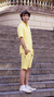 Conjunto de Lino Oversize Playero - Amarillo - comprar online