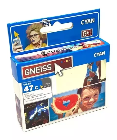 CARTUCHO ALTERNATIVO EPSON 47 CYAN