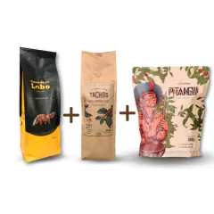 Kit Café Especial Promoção Fazenda do Lobo, Fazenda dos Tachos e Pitangui 500g cada