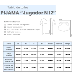 Pijama "Jugador N 12"