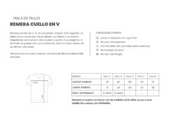Remera en V blanca en internet