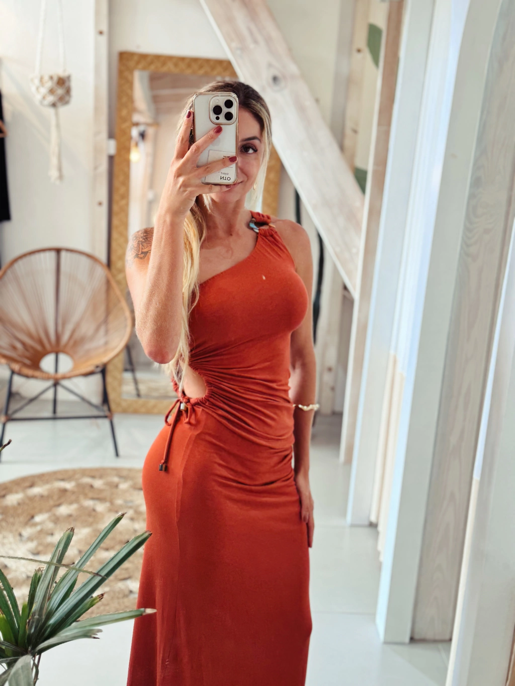 BLUSA OMBRO SÓ PIPA TERRACOTA