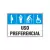 Placa de sinalização com o texto "USO PREFERENCIAL" e ícones representando grupos prioritários, como gestantes, mães com crianças, idosos e pessoas com deficiência.