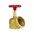 Válvula Globo para Hidrante 45º PN16 Segurimax em metal dourado com manípulo vermelho