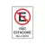 Placa de sinalização "Não Estacione Dia e Noite" com símbolo de proibição de estacionamento.