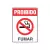 Placa de sinalização com a mensagem "Proibido Fumar", apresentando um símbolo de proibição de fumar.