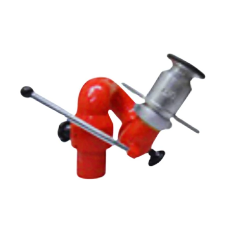 Canhão monitor fixo flangeado, ideal para combate a incêndio, com movimento horizontal automático.