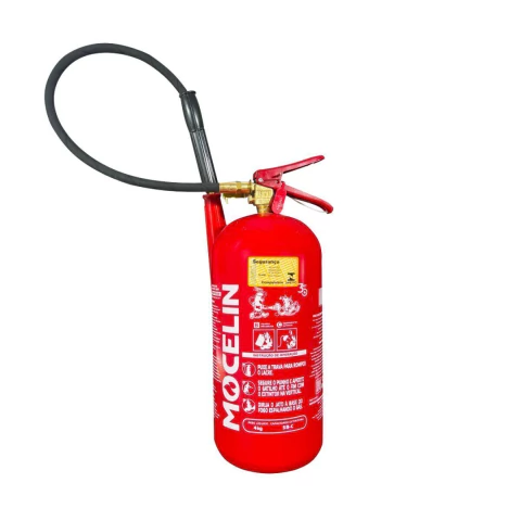Extintor de Alta Pressão CO2 4 Kg 5B-C Com Suporte de Parede
