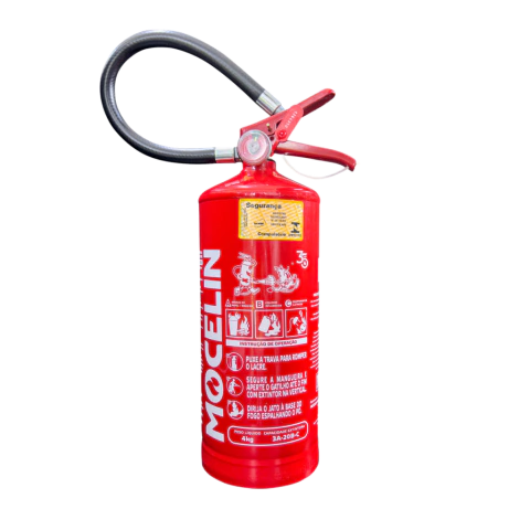 Extintor Pó Químico ABC 4 Kg 3A-20B-C Carga 3 Anos Suporte de Parede