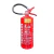 Extintor de incêndio de pó químico BC vermelho de 4 kg com mangueira preta e alça vermelha, com instruções de uso na lateral