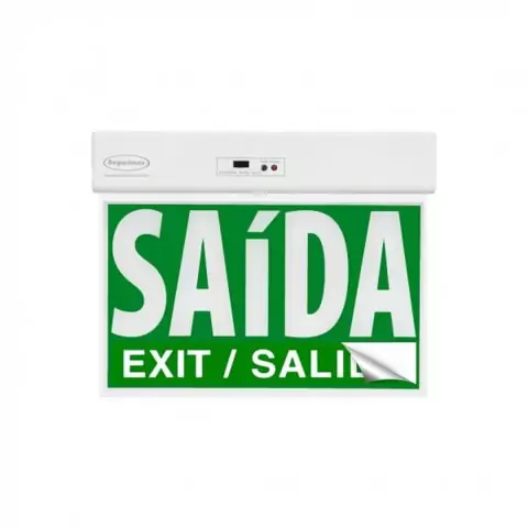 Sinalização Saida Slim Adesivo Seletor 24x18 Cor Verde 110v/220v - comprar online