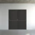 Porta corta fogo dupla na cor preta, com dimensões 180 x 210 x 5, instalada em um ambiente moderno.