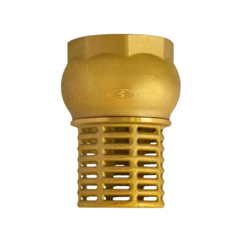 Válvula de pé com crivo de 1.1/2" PN16 da marca Segurimax, ideal para sistemas de combate a incêndio.