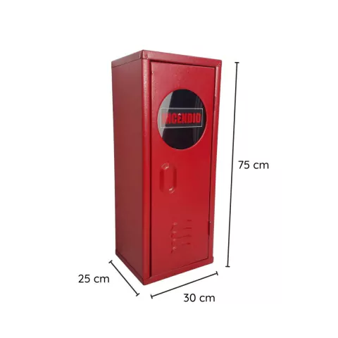 Abrigo de Sobrepor Para Extintor de Incêndio A75 x L30 x P25 Aço Galvanizado Vermelho