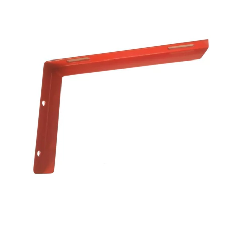 Suporte mão francesa na cor vermelha, projetado para tubos de incêndio de 6 a 8 polegadas.