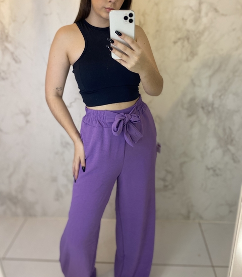 Calça Pantalona Jade Lilás