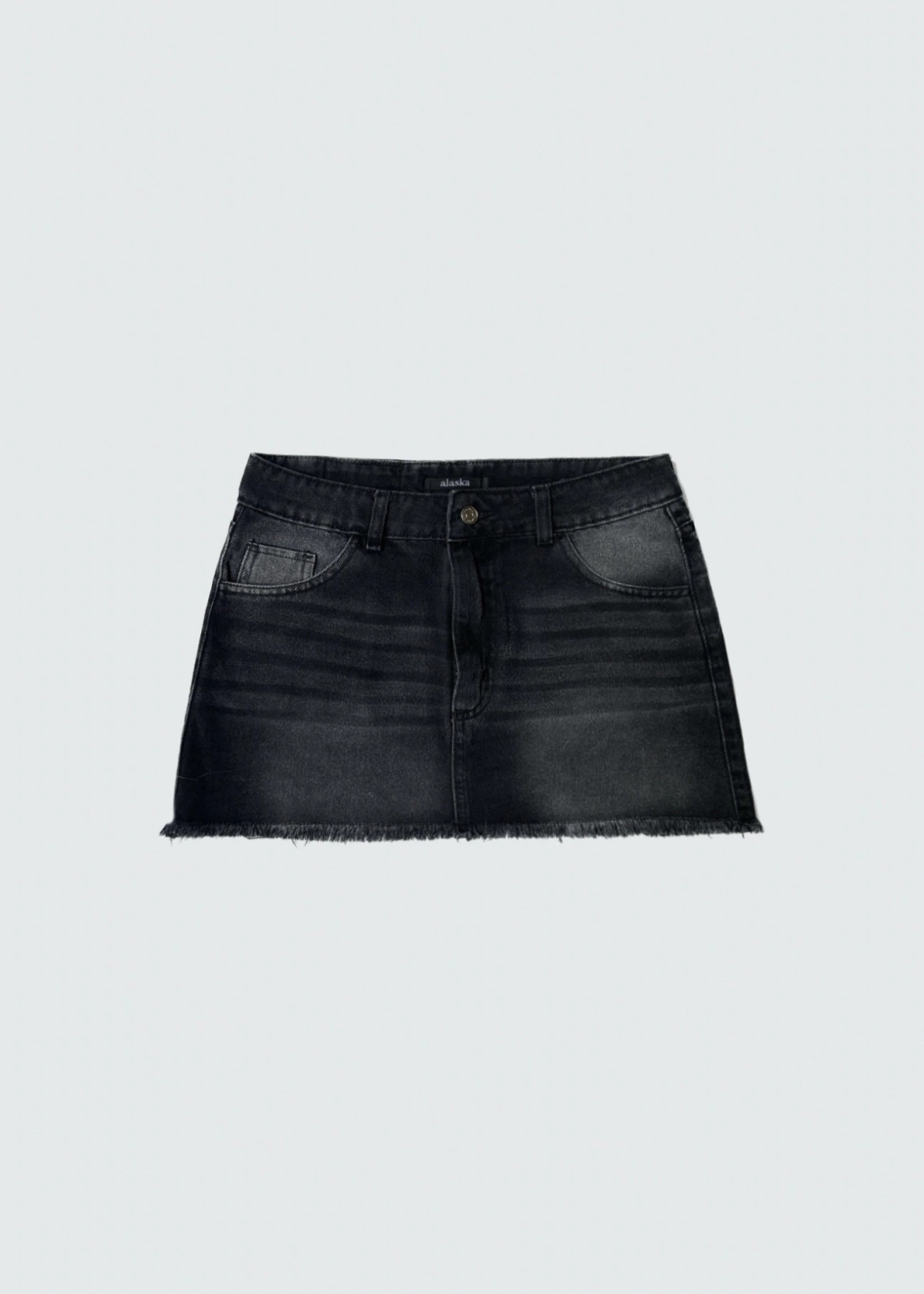 WASHED DENIM SKIRT