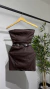 VESTIDO RESINADO MARROM - loja online
