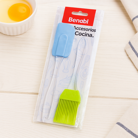 Set pincel + espatula silicona - comprar online
