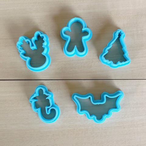 Set siluetas Navidad 3cm