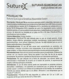 Poliglactin 910 (PGLA90-Vicryl) Calibre 1 Aguja 1/2 circulo Reverso Cortante 26 mm Hebra 70 cm Color Violeta Marca Suturex Caja con 12 pzas en internet