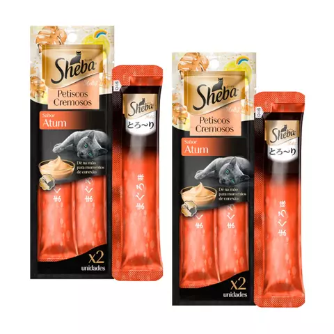 Kit c/ 2 pacotes – Petisco Cremoso Sheba Atum c/ 2 unidades - comprar online