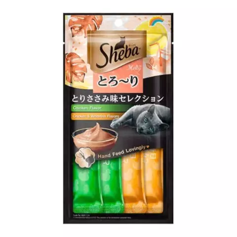 Petisco Cremoso Sheba Frango e Frango & Peixe Branco c/ 4 unidades - comprar online
