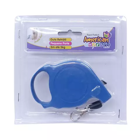 Guia Retrátil American Pet’s Pequeno Porte 3m - 5kg