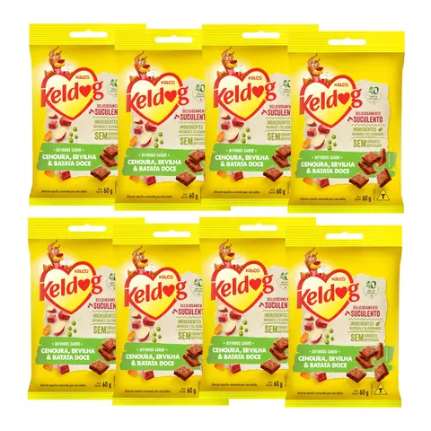 Kit c/ 8 pacotes – Petisco Keldog Bifinho de Cenoura, Ervilha e Batata Doce - comprar online