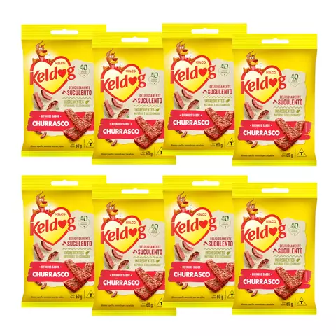 Kit c/ 8 pacotes - Petisco Keldog Bifinho de Churrasco - comprar online