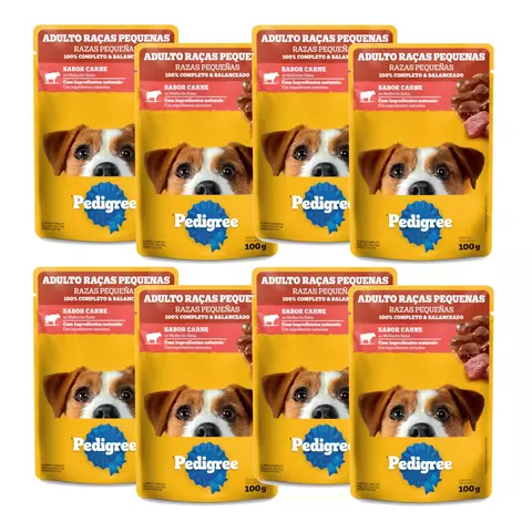 Kit c/ 8 pacotes - Ração Úmida Pedigree Adulto Raças Pequenas Carne ao Molho - comprar online