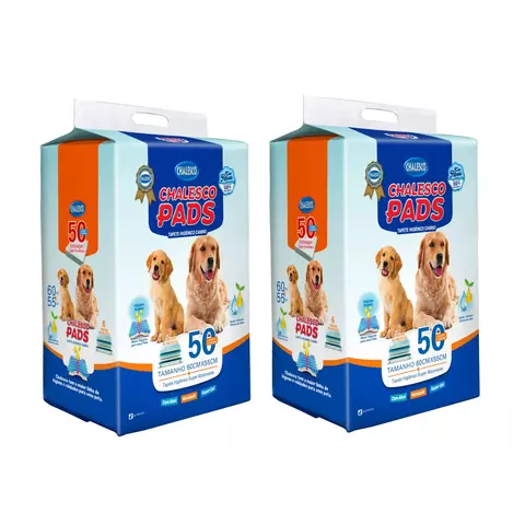 Kit c/ 2 pacotes - Tapete Higiênico Chalesco Pads c/ 50 unidades – Pequeno e Médio Porte - comprar online