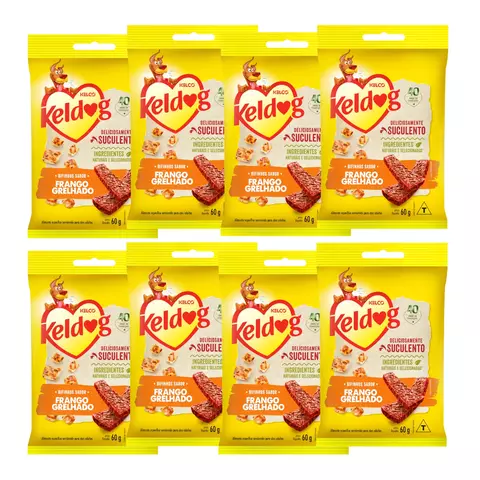 Kit c/ 8 pacotes – Petisco Keldog Bifinho de Frango Grelhado - comprar online