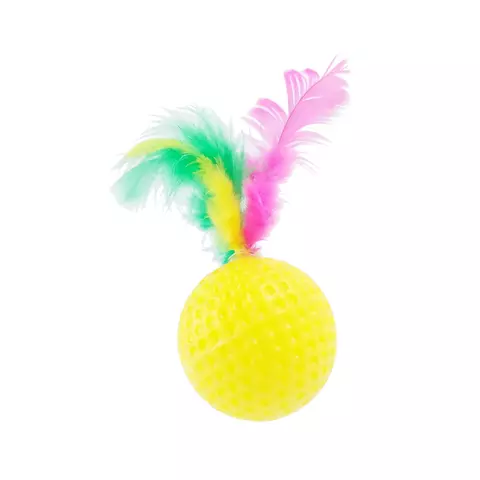 Brinquedo American Pet’s Bola com Penas e Guizo