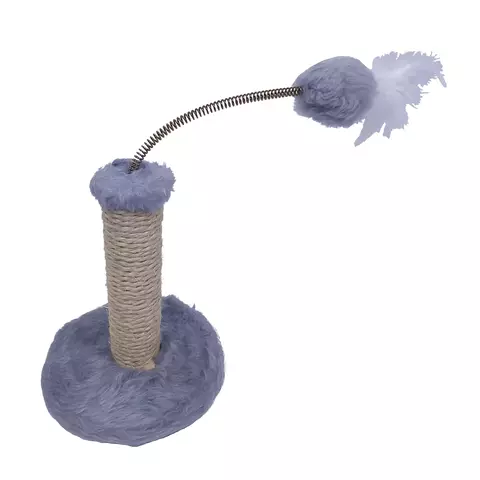 Arranhador São Pet Pelúcia Lisa com Bola e Pluma