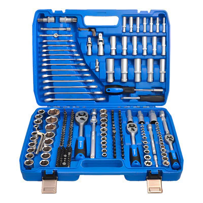 Juego Caja Set Tubos 1/2 - 1/4 - 3/8'' Y Llaves 216 Piezas