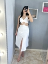 Vestido midi viscose sarjada