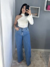 Calça wide leg jeans