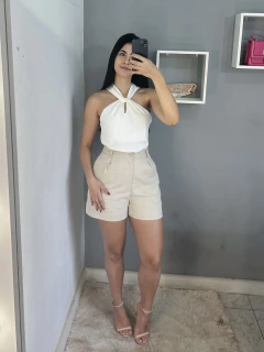 Short em linho - Closet da Lê