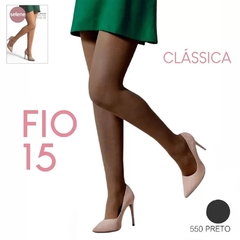 Meia calça fio 15 preta