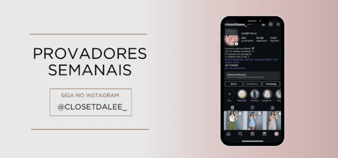 Imagem do banner rotativo Closet da Lê